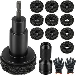 مجموعة تنظيف محور العجلة، أداة تنظيف محور الفرامل، تتضمن 10 وسادات تناسب مثقاب الطاقة أو مفاتيح ربط 1/2 بوصة للسيارة والشاحنة، إزالة الصدأ السريع لمسامير العروة والدوارات. in Kuwait