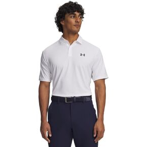Under Armour Men's Matchplay Golf Polo, (100) White / / Pitch Gray, Medium in Saudi Arabia