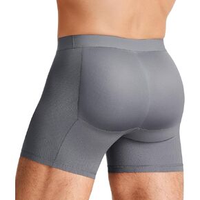 TAILONG Men Padded Underwear Boxer Briefs Tummy Control Body Shaper Shapewear Enhance Butt Lifter (Grey, XXX-Large) in Saudi Arabia