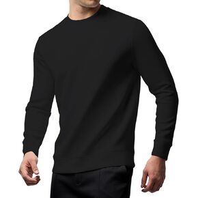 Fioboc Hoodies for Men, Casual Crewneck Mens Sweatshirt Long Sleeve Athletic Modal Sweat Shirts in Kuwait