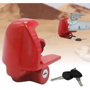 أقفال وصلة وصلة المقطورة مع مفاتيح، مقاس عالمي يناسب 1-7/8،2-5/16،2 بوصة قفل وصلة وصلة كروية، قفل لسان مقطورة فولاذي شديد التحمل قابل للتعديل للقوارب والمقطورات والمركبات الترفيهية، وصلات مضادة للسرقة، YELLOW-1P in Kuwait