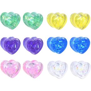 سدادات أنفاق أذن شفافة على شكل قلب، سدادات ثقب الأذن من الأكريليك، موسعات الأذن، نقالة in Kuwait