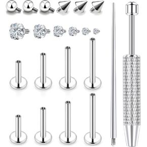 16G Medusa Piercing Jewelry Surgical Steel Labret Jewelry Monroe Lip Rings Different Size Tragus Nail Conch Cartilage Helix Earring Stud Bar Length 6mm 8mm 10mm 12mm in Kuwait