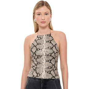 Miaou Women's Natalia Faux Leather Top in Saudi Arabia