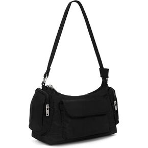 حقيبة كتف سوداء من النايلون براندي، حقيبة يد هوبو متعددة الجيوب للنساء in Kuwait