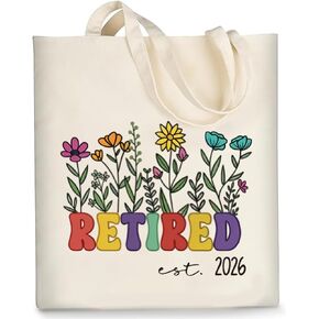 هدية التقاعد للمرأة، حقيبة حمل قماش الأزهار، 2026 هدايا التقاعد للنساء هدايا وداع لزملاء العمل in Kuwait