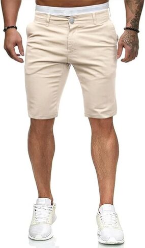 فستان ALLABREVE رجالي قصير من الأمام للجولف قصير للعمل مع جيوب، شورت كاجوال صيفي للشاطئ in Kuwait