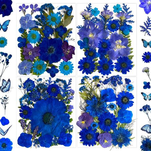 132Pcs Pink Pressed Dried Flowers and Butterfly for Resin Molds, Real Natural Bulk Dry Floral Leaves Stickers for DIY Art Crafts, Jewelry, Candle, Soap Crafts Making in Saudi Arabia