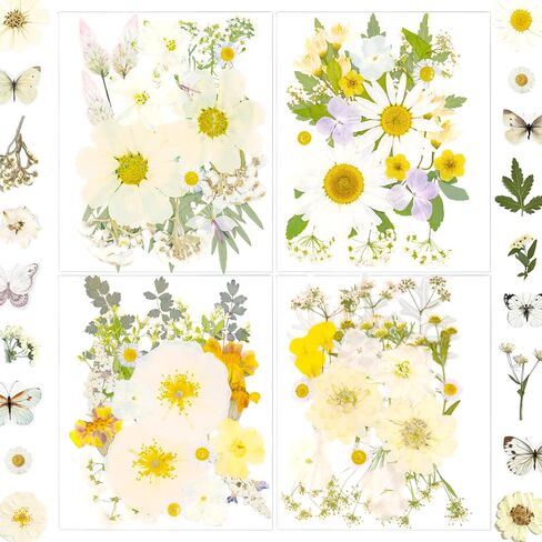 132Pcs Pink Pressed Dried Flowers and Butterfly for Resin Molds, Real Natural Bulk Dry Floral Leaves Stickers for DIY Art Crafts, Jewelry, Candle, Soap Crafts Making in Saudi Arabia