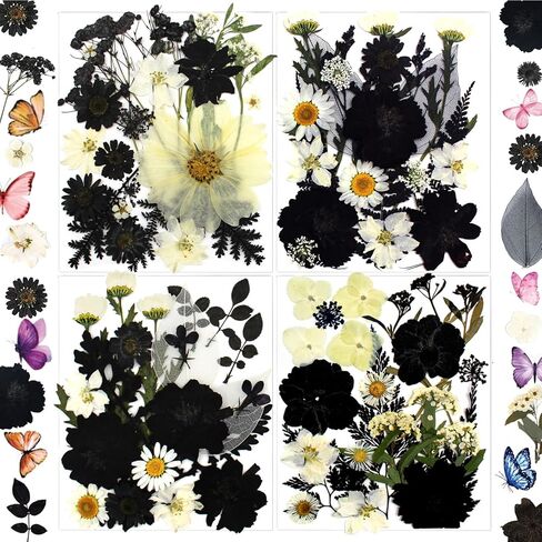 132Pcs Pink Pressed Dried Flowers and Butterfly for Resin Molds, Real Natural Bulk Dry Floral Leaves Stickers for DIY Art Crafts, Jewelry, Candle, Soap Crafts Making in Saudi Arabia