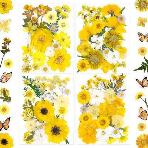 132Pcs Pink Pressed Dried Flowers and Butterfly for Resin Molds, Real Natural Bulk Dry Floral Leaves Stickers for DIY Art Crafts, Jewelry, Candle, Soap Crafts Making in Saudi Arabia