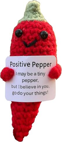 الدعم العاطفي الفلفل الحار الهدايا مخلل الكروشيه، الفلفل الإيجابي الخضار لطيف مضحك بارد مكتب ديكور ديكورات لها النساء الرجال in Kuwait