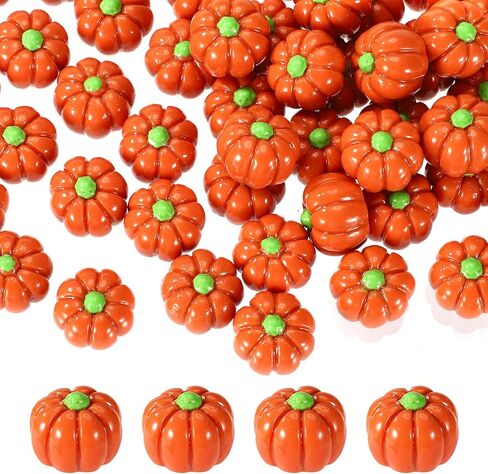 50pcs Mini Pumpkins, Autumn Miniature Resin Pumpkins Funny Small Tiny Thanksgiving Decoration Supplies for Autumn Theme Party Home Office Decor in Saudi Arabia