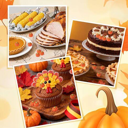 50pcs Mini Pumpkins, Autumn Miniature Resin Pumpkins Funny Small Tiny Thanksgiving Decoration Supplies for Autumn Theme Party Home Office Decor in Saudi Arabia