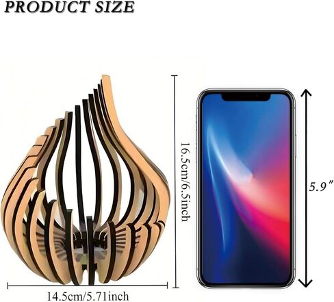 حامل شموع لهب من DIY، حامل شموع خشبي لديكور المنزل، وطاولة الطعام، وغرفة المعيشة، والقهوة، وقطعة مركزية للطاولة in Kuwait