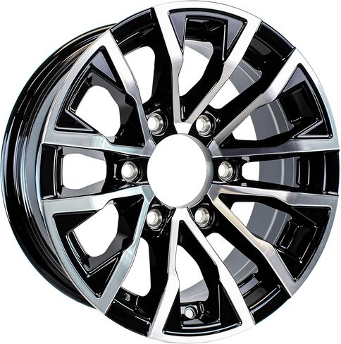 eCustomrim Aluminum Trailer Wheel 16X6 16 Inch Edge Black 6 Lug On 5.5 Inch Center Rim in Saudi Arabia