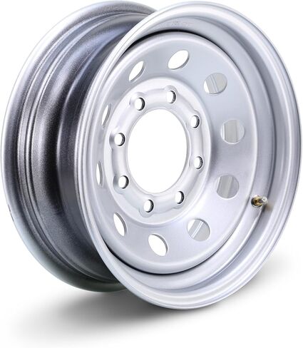 LIBRA 16 x 6 Heavy Duty Trailer Wheel 8 Lug on 6.5" Bolt Pattern Silver Mod 4400lbs LCC-17060 in Saudi Arabia