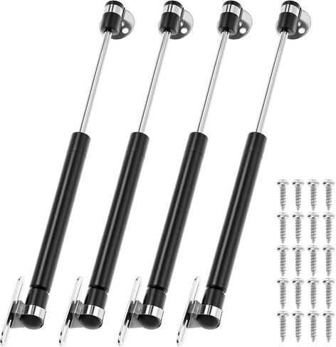 QWORK دعامات غاز 10 بوصة، ضغط 45N/10lb، مجموعة من 4 زنبركات غاز لدعم الرفع لأبواب خزانة RV، وصناديق الأدوات، وغطاء القارب in Kuwait