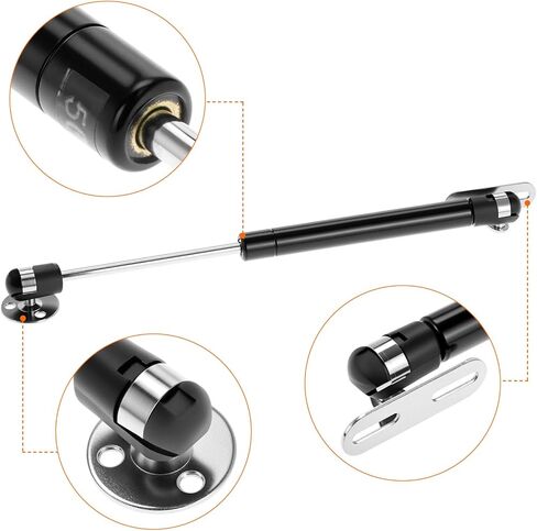 QWORK دعامات غاز 10 بوصة، ضغط 45N/10lb، مجموعة من 4 زنبركات غاز لدعم الرفع لأبواب خزانة RV، وصناديق الأدوات، وغطاء القارب in Kuwait