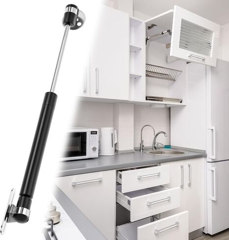 QWORK دعامات غاز 10 بوصة، ضغط 45N/10lb، مجموعة من 4 زنبركات غاز لدعم الرفع لأبواب خزانة RV، وصناديق الأدوات، وغطاء القارب in Kuwait