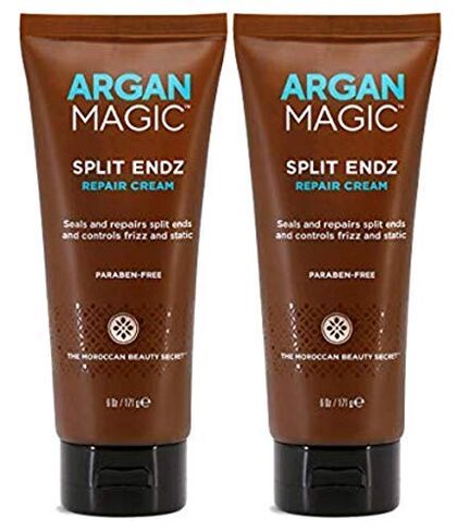 Argan Magic Split Endz Cream - Instantly Binds Frayed and Separated Ends While Preventing Future Breakage | Controls Frizz | Made in USA, Paraben Free, Cruelty Free (6 oz) in Kuwait