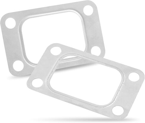 2 PCS Turbo Flange Gasket, 4 Holes High Hardness Wear Resistant Turbocharger Intake Manifold Flange Gasket, Replacement Fitting, Suitable for T3 T34 T35 T38 GT35 GT35R (Silver) in Saudi Arabia