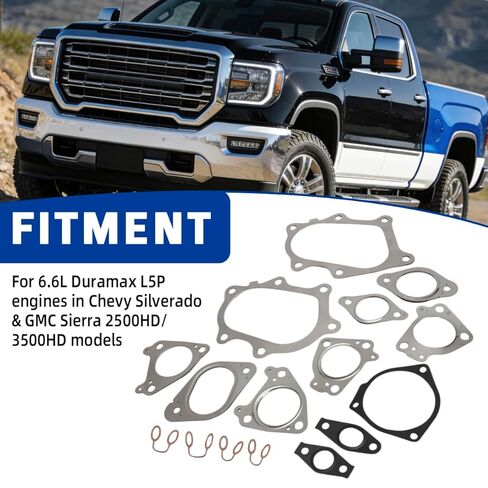 مجموعة حشية تثبيت توربو من AUTOVIC لسيارة Chevy GMC Silverado Sierra 6.6L Duramax، استبدال GS33678 in Saudi Arabia