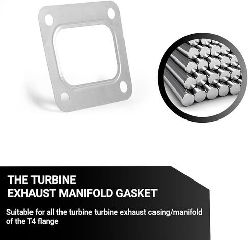 2 قطعة T4 التوربينات حشية شفة الفولاذ المقاوم للصدأ 4 فتحات غسالة عالمية لـ T04E T66 T70 GT35 GT40 شاحن توربيني مشعب السحب حشية شفة لختم نظام توربو in Kuwait