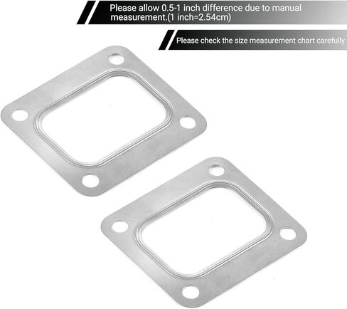 2 قطعة T4 التوربينات حشية شفة الفولاذ المقاوم للصدأ 4 فتحات غسالة عالمية لـ T04E T66 T70 GT35 GT40 شاحن توربيني مشعب السحب حشية شفة لختم نظام توربو in Kuwait