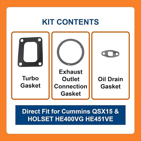 BTS-ISXTB535 Turbo Gasket Kit Kit de Juntas de Turbo Incl. 3685535 5264570 4966441 QSX15 وهولست HE400VG HE451VE in Saudi Arabia