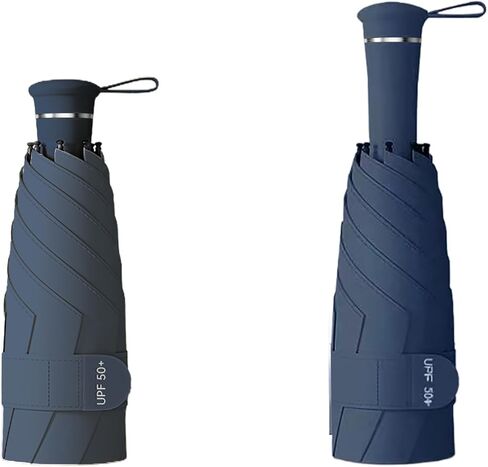 Mini Folding Travel Umbrella with Built-in Hidden Telescoping Handle,Teflon Coating, UPF 50+,UV Protection,Compact Lightweight Portable,6 Ribs Design,Small,Sun/Rain,Women/ Kids/Girls,Backpack Car in Saudi Arabia
