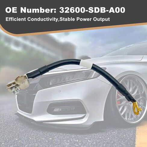 32600-SDB-A00 مجموعة الأسلاك الأرضية للبطارية السالبة تناسب Honda Accord EX/LX 2003-2007 Hybrid 2005-2007 SE 2005 DX 2005 EX-L 2007 Special Edition Special Edition 2007، كابل استبدال البطارية in Kuwait