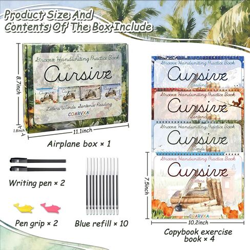 4 عبوات من مصنفات الكتابة اليدوية المخطوطة، كتب ممارسة الكتابة المخددة السحرية، كتب تدريبات الكتابة اليدوية القابلة لإعادة الاستخدام، مصنف الطالب المخطوطة للأطفال الذين تتراوح أعمارهم بين 5-12 عامًا، الكتابة بدون دموع in Kuwait