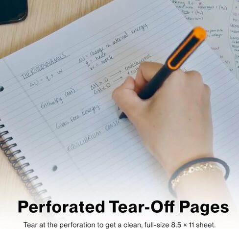 inq Spiral Notebook 3-Pack 8.5" x 11" – College Ruled, 190 Numbered Pages, Water-Resistant Cover, 90gsm Paper, Double-Wire Binding (Variety Colors) in Kuwait