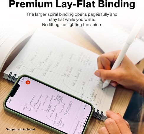 inq Spiral Notebook 3-Pack A5 (5.8" x 8.3") – 156 Pages, Water-Resistant Cover, Numbered Pages, 90gsm Paper, Double-Wire Binding (Black) in Kuwait