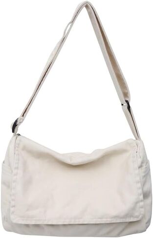 Messenger Bag for Women Men Canvas Satchel Crossbody Shoulder Bag Casual Sling Bag in Saudi Arabia