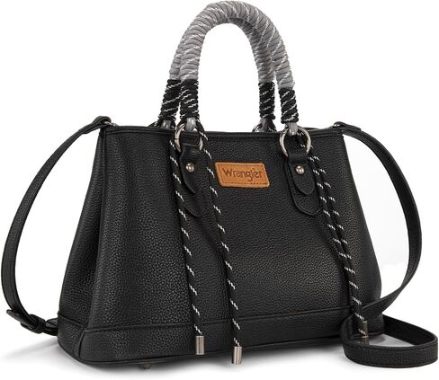 Montana West Wrangler Tote Bags for Women Medium Satchel Purse with Designer Braided Rope Top Handle in Saudi Arabia