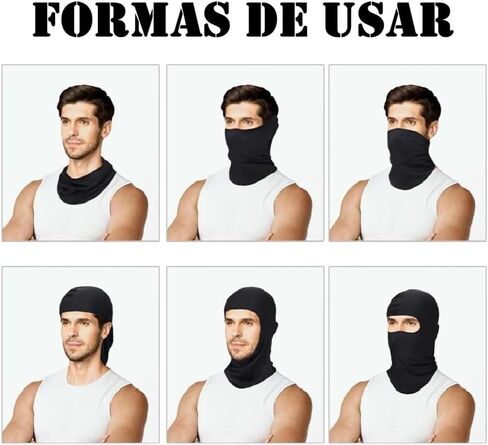 5 Pack Balaclava Face Mask Bandana Hood Headwear Unisex Tactical Training Cycling Ski Hunting in Saudi Arabia