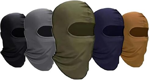 5 قطع من قناع الوجه بالاكلافا باندانا وغطاء للرأس للجنسين للتدريب التكتيكي وركوب الدراجات والصيد والتزلج in Kuwait