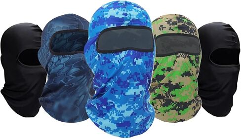 5 Pack Balaclava Face Mask Bandana Hood Headwear Unisex Tactical Training Cycling Ski Hunting in Saudi Arabia