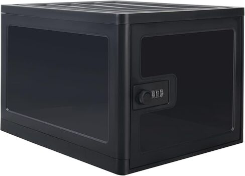 Large Lockable Clear Storage Box for Food, Tech and Home Safety, Medicine Lock Box for Safe Medication, Lockable Storage Bin, Refrigerator Storage Bins, Tablet Phone Jail (Clear) in Saudi Arabia