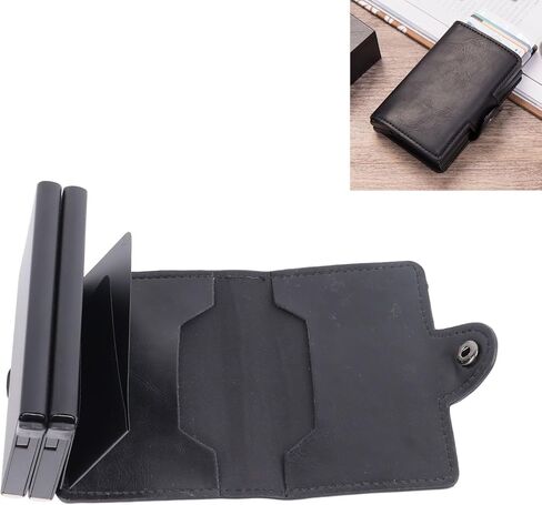 حجب المحفظة البسيطة للرجال والنساء. حامل بطاقات الائتمان عالي الجودة من سبيكة حماية RFID مع فتحات مزدوجة وجيوب متعددة. مناسبة للاستخدام اليومي في مجال السفر in Saudi Arabia