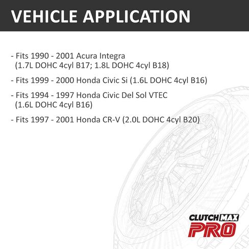 ClutchMaxPRO أداء Chromoly Clutch دولاب الموازنة متوافق مع 1990-2001 Acura Integra 1999-2000 Honda Civic Si 1994-1997 Civic Del Sol VTEC 1997-2001 CR-V 1.6L 1.7L 2.0L B16 B18 B20 (CPLSF08026) in Kuwait