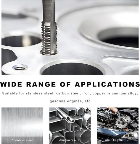 Spark Plug Thread Repair Kit, Spark Plug Rethreaded Kit with M14×1.25 Inserts M16×1.25 Tap, Stainless Steel Thread Repair Tools for Automotive Gasoline Engines Generators in Saudi Arabia