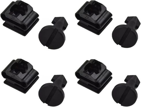 4 مجموعات غطاء المحرك مسمار وحلقة تثبيت عدة 91501-SS8-A01 91601-SS8-A01 مشابك لولبية لقوس العجلة البلاستيكية متوافقة مع هيكل هوندا وتقليمها in Kuwait
