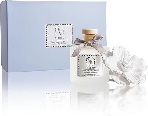 Pretty Valley Home Ceramic Diffuser Flower 120ml Gift Box - Marine Scent in Kuwait