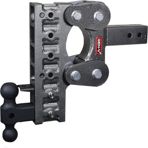 GEN-Y Hitch Heavy Duty Tow Hitch for 2.5" Receiver - 10" Drop/Rise with 6 Adjustable Positions, Includes Dual Ball Mount, Pintle Lock and Pins, 10,000 lbs Towing Capacity, 1,100 lbs Tongue Weight in Saudi Arabia