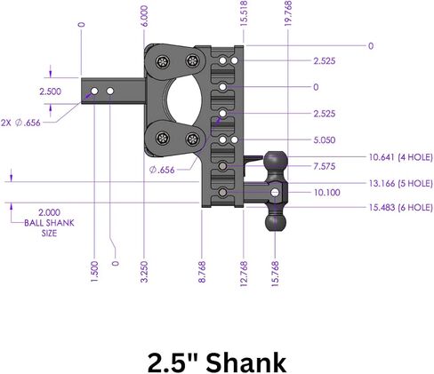 GEN-Y Hitch Heavy Duty Tow Hitch for 2.5" Receiver - 10" Drop/Rise with 6 Adjustable Positions, Includes Dual Ball Mount, Pintle Lock and Pins, 10,000 lbs Towing Capacity, 1,100 lbs Tongue Weight in Saudi Arabia