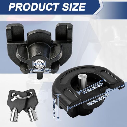 Outus 2 Inch Trailer Hitch Lock Heavy Duty Anti Theft Trailer Coupler Lock Stainless Steel Pin for Trailers Rvs Trucks Boats in Kuwait