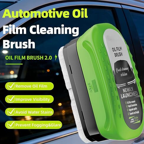 Clear Vision Windshield Cleaner with Car Window Cleaner, 2026 Upgrade Automotive Oil Film Cleaning Brush for Car Windows,Clear Vision Glass Cleaner Tool for All Glass Surfaces (2PCS) in Saudi Arabia